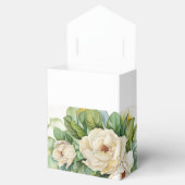 白エレガントフローラMagnolia Nameスクリプト フェイバーボックス (オープン)