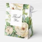 白エレガントフローラMagnolia Nameスクリプト フェイバーボックス (裏面サイド)