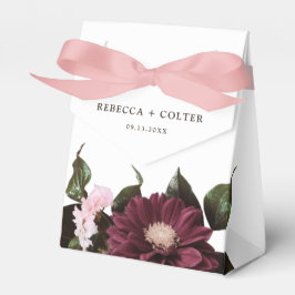 白エレガントブルゴーニュフローラ結婚ズ フェイバーボックス