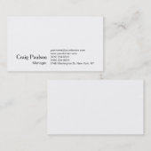 白エレガントプレーンシンプルトレンディー名刺 名刺 (正面/裏面)