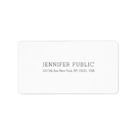 白エレガントプロフェッショナルシンプルモダンテンプレート ラベル