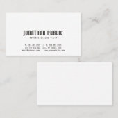 白エレガントプロフェッショナルモダンデザイン 名刺 (正面/裏面)