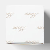 白エレガントベージュカスタムスクリプト名文字chic フェイバーボックス (上部)