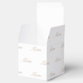 白エレガントベージュカスタムスクリプト名文字chic フェイバーボックス (オープン)