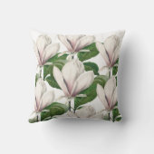 白エレガントホグノリアフローラ装飾用クッション クッション (裏面)