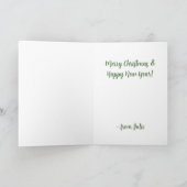 白エレガントポインセチア庭園の縦写真 シーズンカード (内部)