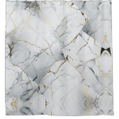 白エレガントマーブル シャワーカーテン (正面)