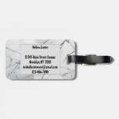 白エレガントマーリーモノグラム ラゲッジタグ (裏面横)