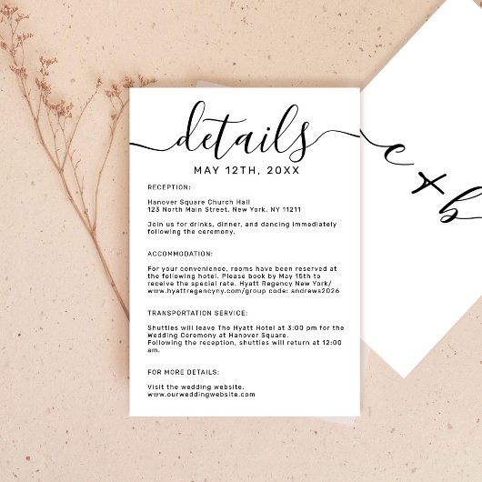 白エレガントミニマルモノグラ結婚ム詳細 エンクロージャーカード