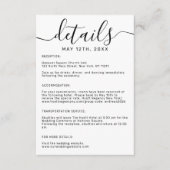 白エレガントミニマルモノグラ結婚ム詳細 エンクロージャーカード (正面)