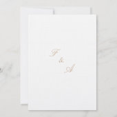 白エレガントミニマル婚約パーティ 招待状 (裏面)