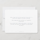 白エレガントミニマル枠独身の写真 シーズンカード (裏面)