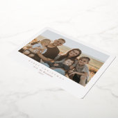 白エレガントミニマル枠独身の写真 箔シーズンカード (回転した状態)