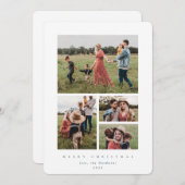 白エレガントミニマル枠4写真 シーズンカード (正面/裏面)