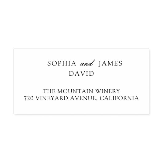 白エレガントミニマル結婚リスト セルフインキングスタンプ (デザイン)