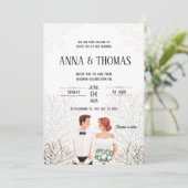 白エレガントミニマル結婚リスト 招待状 (スタンド正面)