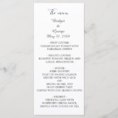 白エレガントミニマル結婚病 プログラム (正面)