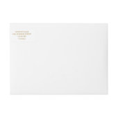 白エレガントミニマル金ゴールドビジネスのロゴブランド ラップアラウンドラベル (正面)