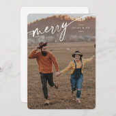 白エレガントメリー文字書式 シーズンカード (正面/裏面)