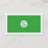 白エレガントモダンと緑のSEOスペシャリスト 名刺 (裏面)