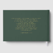 白エレガントモダンと金ゴールド結婚の ゲストブック (裏面)