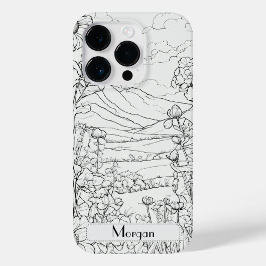 白エレガントモダンと黒 Case-Mate iPhoneケース (裏面)