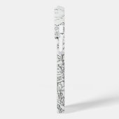 白エレガントモダンと黒 Case-Mate iPhoneケース (裏面 / 左)