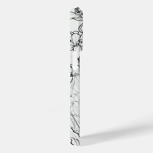 白エレガントモダンと黒 Case-Mate iPhoneケース (裏面 / 右)