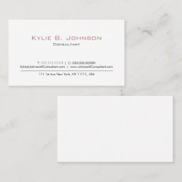 白エレガントモダンミニマルパーソナライズされたリスト 名刺