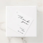 白エレガントモダンミニマル結婚式の引き出物ラベル フェイバータグ (インサイチュ)