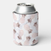 白エレガントモダン大理石バラ金ゴールドパイナップル 缶クーラー (缶裏面)