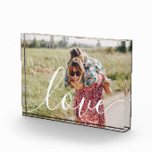 白エレガントモダン文字の愛 フォトブロック (右)