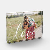 白エレガントモダン文字の愛 フォトブロック (左)