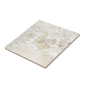 白エレガントモダン灰色金ゴールド大理石フローラ タイル (側面)