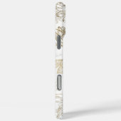 白エレガントモダン灰色金ゴールド大理石フローラ Case-Mate iPhoneケース (裏面 / 右)