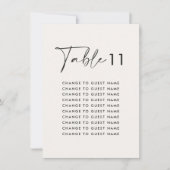 白エレガントモダン結婚表の座席表 (正面)