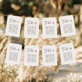 白エレガントモダン結婚表の座席表