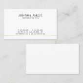 白エレガントモダン金ゴールドクリーンプレーンプロフェッショナル 名刺 (正面/裏面)