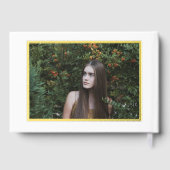 白エレガントモダン金ゴールド写真キンチェニェラ ゲストブック (裏面)