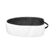 白エレガントモダン青スクリプトモノグラム アスレチックヘッドバンド (右)