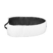 白エレガントモダン青スクリプトモノグラム アスレチックヘッドバンド (左)