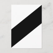 白エレガントモダン黒のデリケート結婚ズ エンクロージャーカード (裏面)