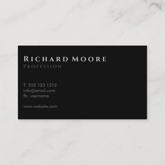 白エレガントモダン黒の写真モノグラムの 名刺 (裏面)