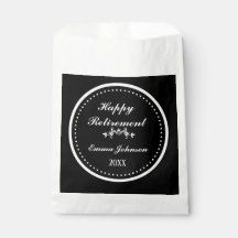 白エレガントモダン黒の幸福な退職