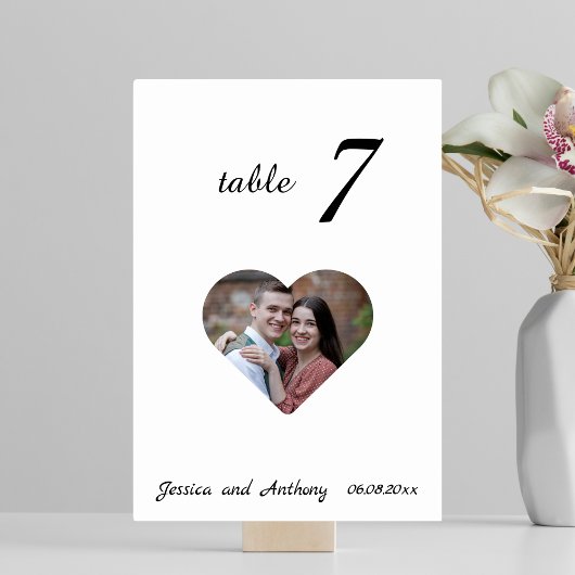 白エレガントユニーク写結婚の表番号 テーブルナンバー