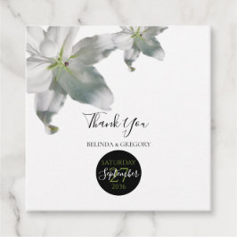 白エレガントユリ結婚ーの贈り物 フェイバータグ