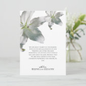 白エレガントユリ結婚ーサンキューカード サンキューカード (スタンド正面)