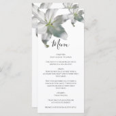 白エレガントユリ結婚ーズ メニュー (正面/裏面)