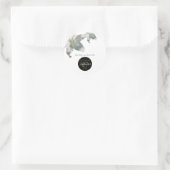 白エレガントユリ結婚ーズ ラウンドシール (バッグ)