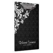 白エレガントレース及び黒ダマスク クリップボード (右)